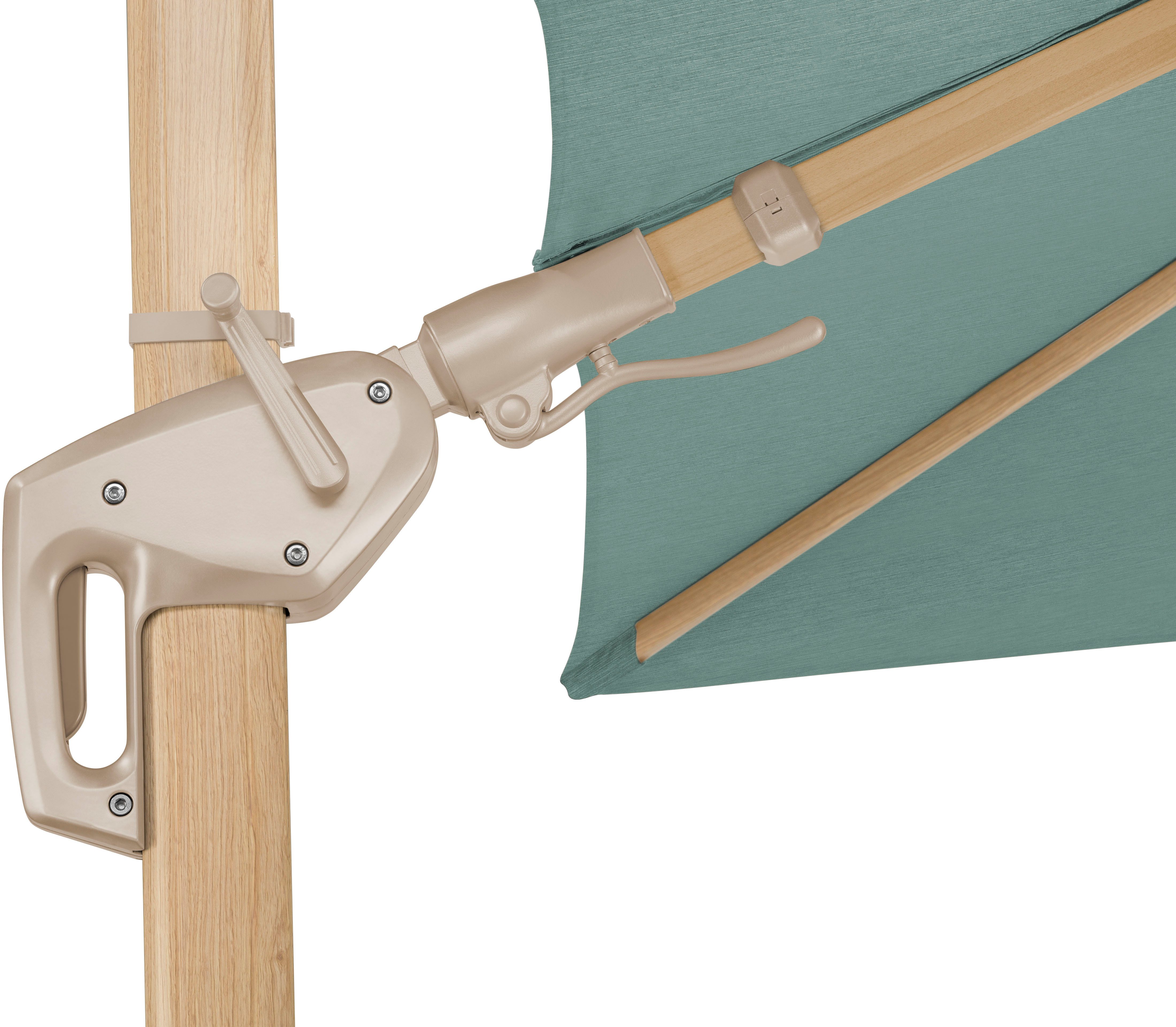 Schneider Schirme Ampelschirm »Rhodos Twist Loft«, LxB: 300x300 cm, 300x300 cm, flexibler Ampelschirm in moderner Leinenstruktur