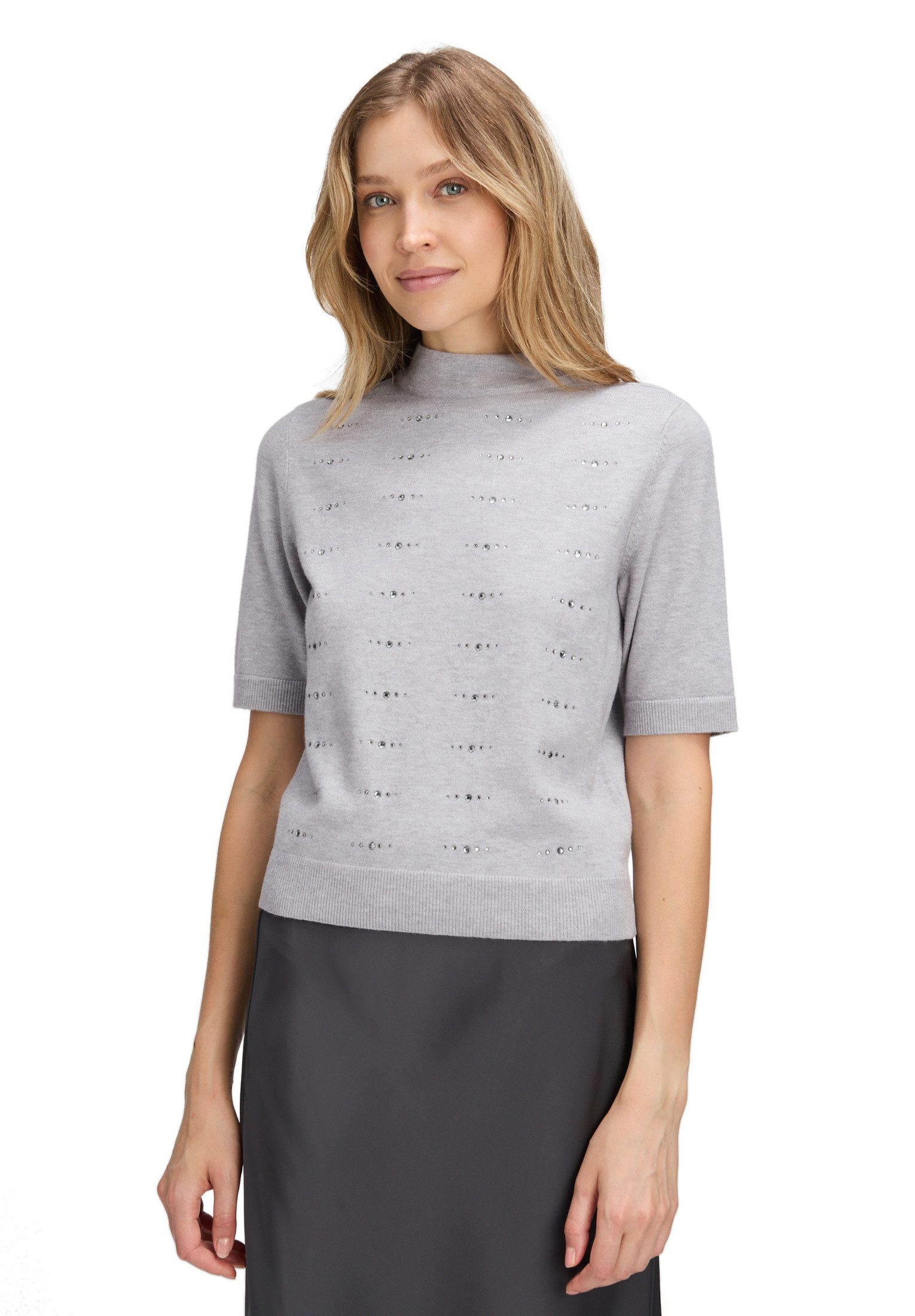 Betty Barclay Kurzarmshirt Damen Feinstrickpullover mit Stehkragen (1-tlg) günstig online kaufen