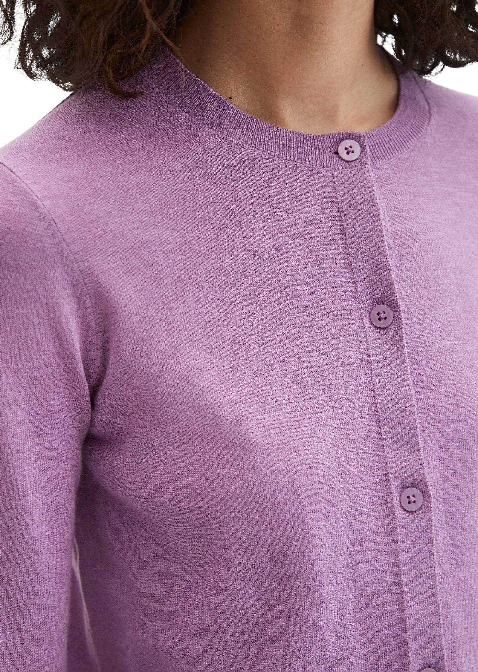 Marc O'Polo Cardigan regular aus Organic Cotton-Leinen-Mix – Bild 4 von 5