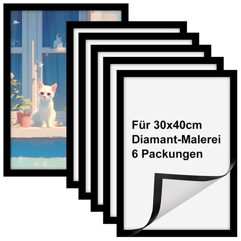 NUODWELL Bilderrahmen-Set Diamant Painting Rahmen, 6 Stück Selbstklebend Ma günstig online kaufen