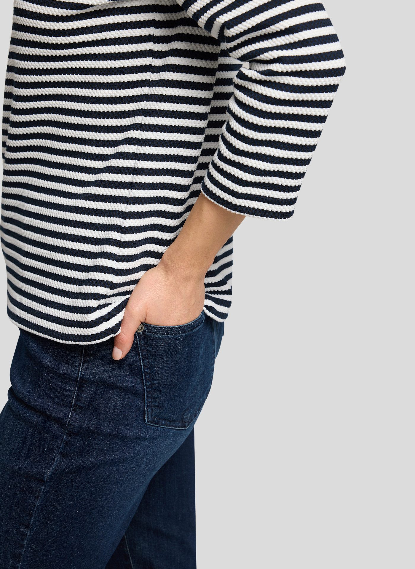 Rabe 3/4-Arm-Shirt mit Streifen Muster – Bild 4 von 5