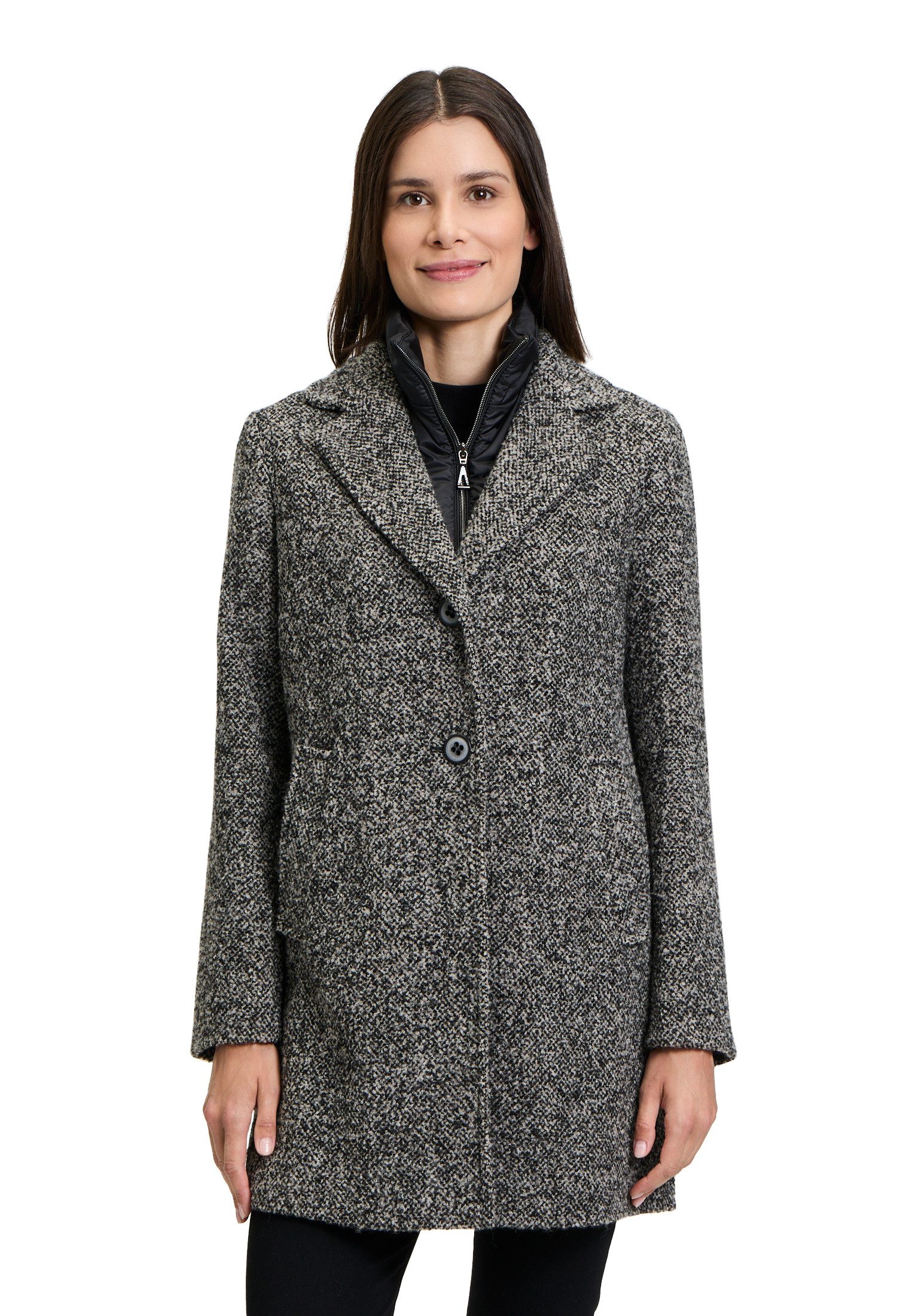 Gil Bret Wolljacke Damen Wollmantel mit abnehmbarem Westenteil