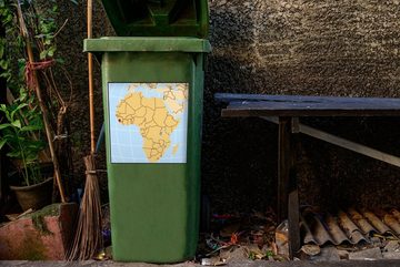 MuchoWow Wandsticker Illustration einer Karte von Sierra Leone in Afrika (1 St), Mülleimer-aufkleber, Mülltonne, Sticker, Container, Abfalbehälter