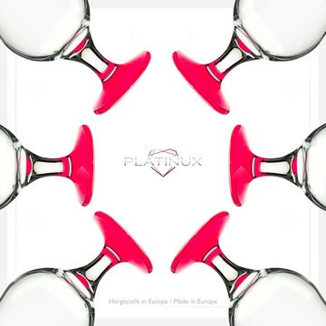 PLATINUX Cocktailglas Cocktailgläser Pink, Glas, 400ml (max 470ml) Longdrinkgläser Partygläser Milkshake Hurricane