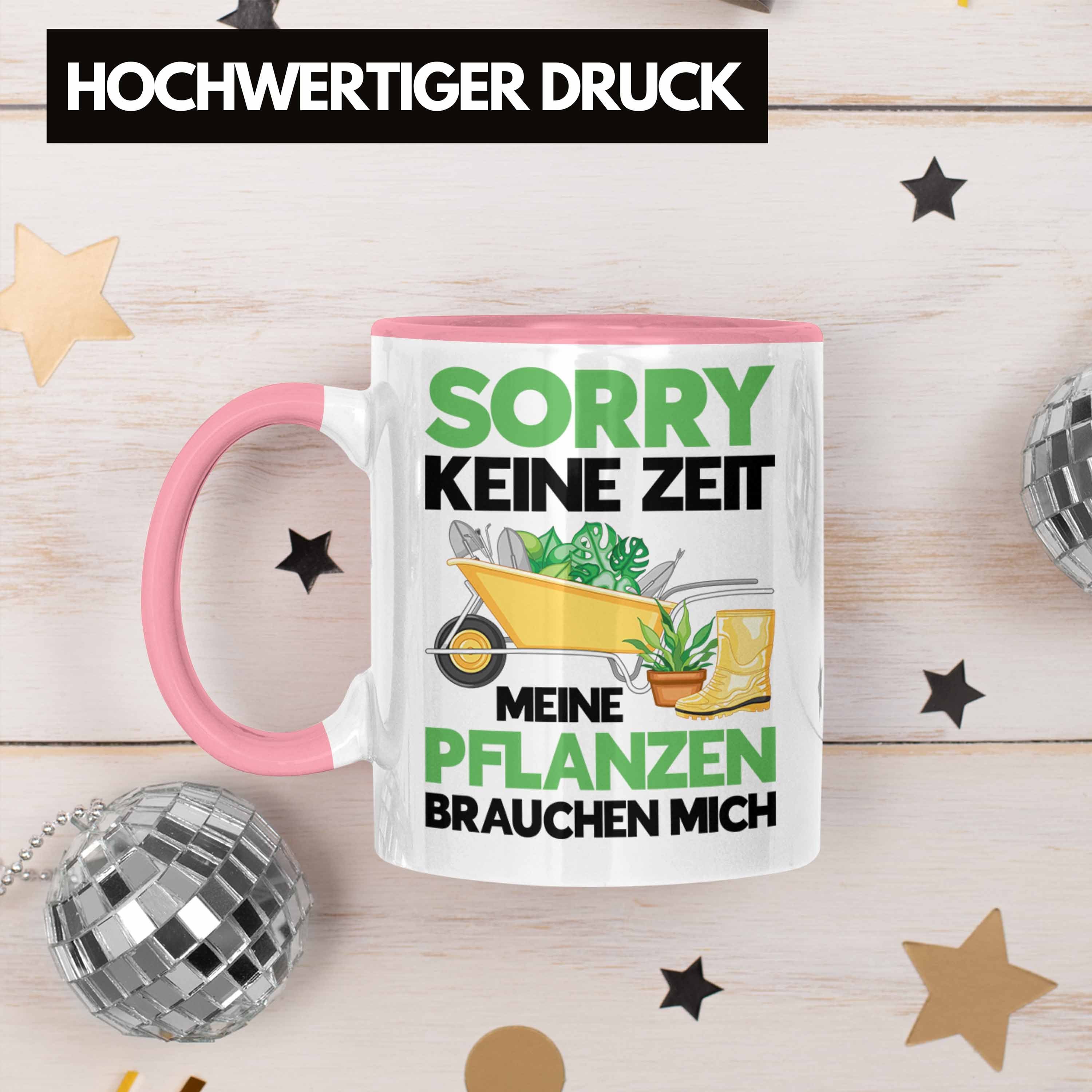 Trendation Tasse Trendation - Meine Pflanzen Brauchen Mich Tasse mit Spruch Garten Hobb
