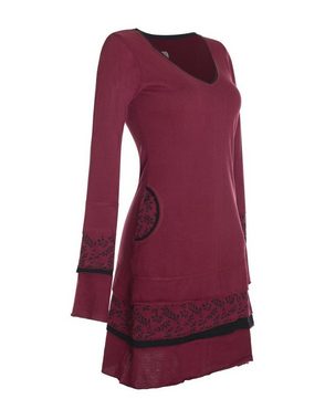 Vishes Jerseykleid Langarm Lagenlook Strickkleid Sweatshirtkleid Elfen, Hippie, Goa Style