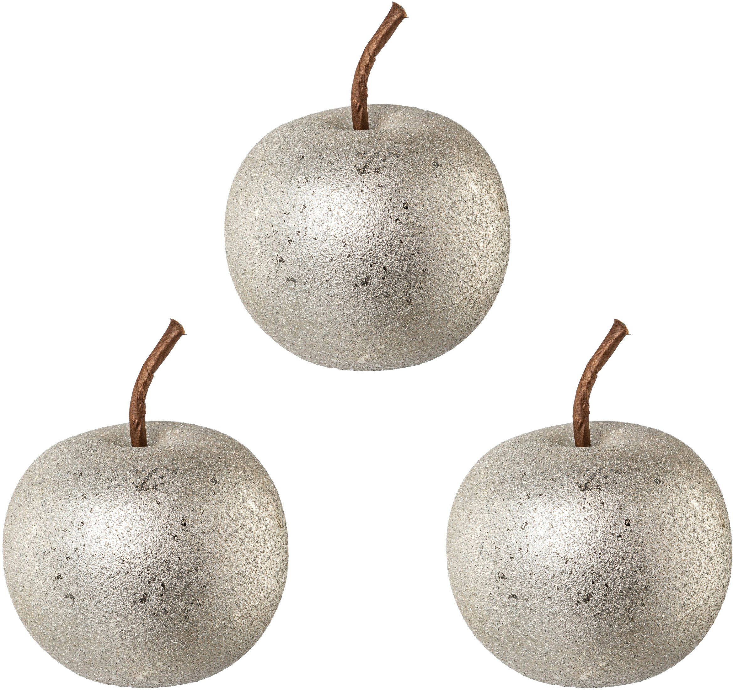 Creativ deco Dekofigur Weihnachtsdeko (4 St), mit Glitzer-Effekt-Oberfläche