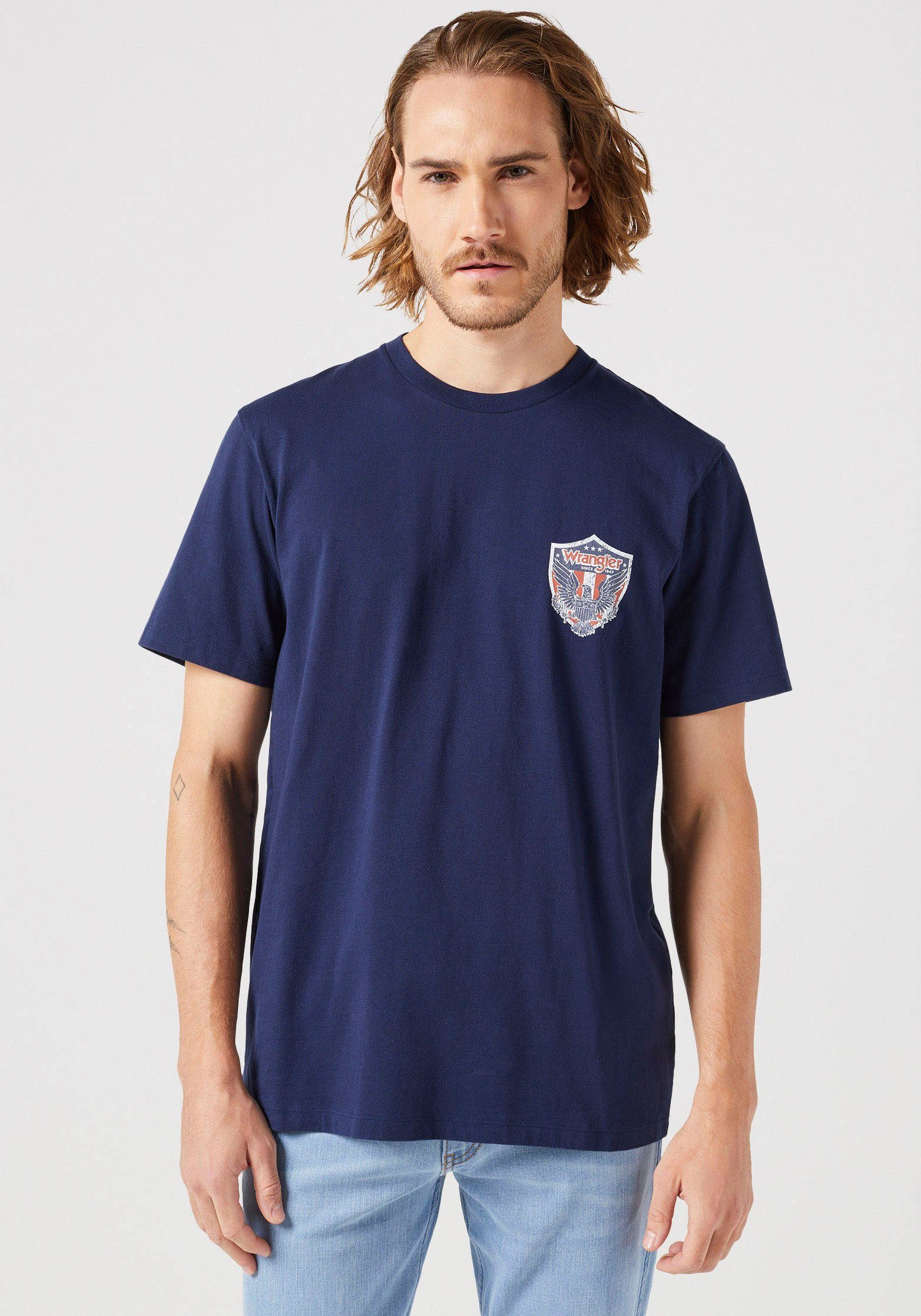 Wrangler T-Shirt AMERICANA mit Markenlabel auf günstig online kaufen