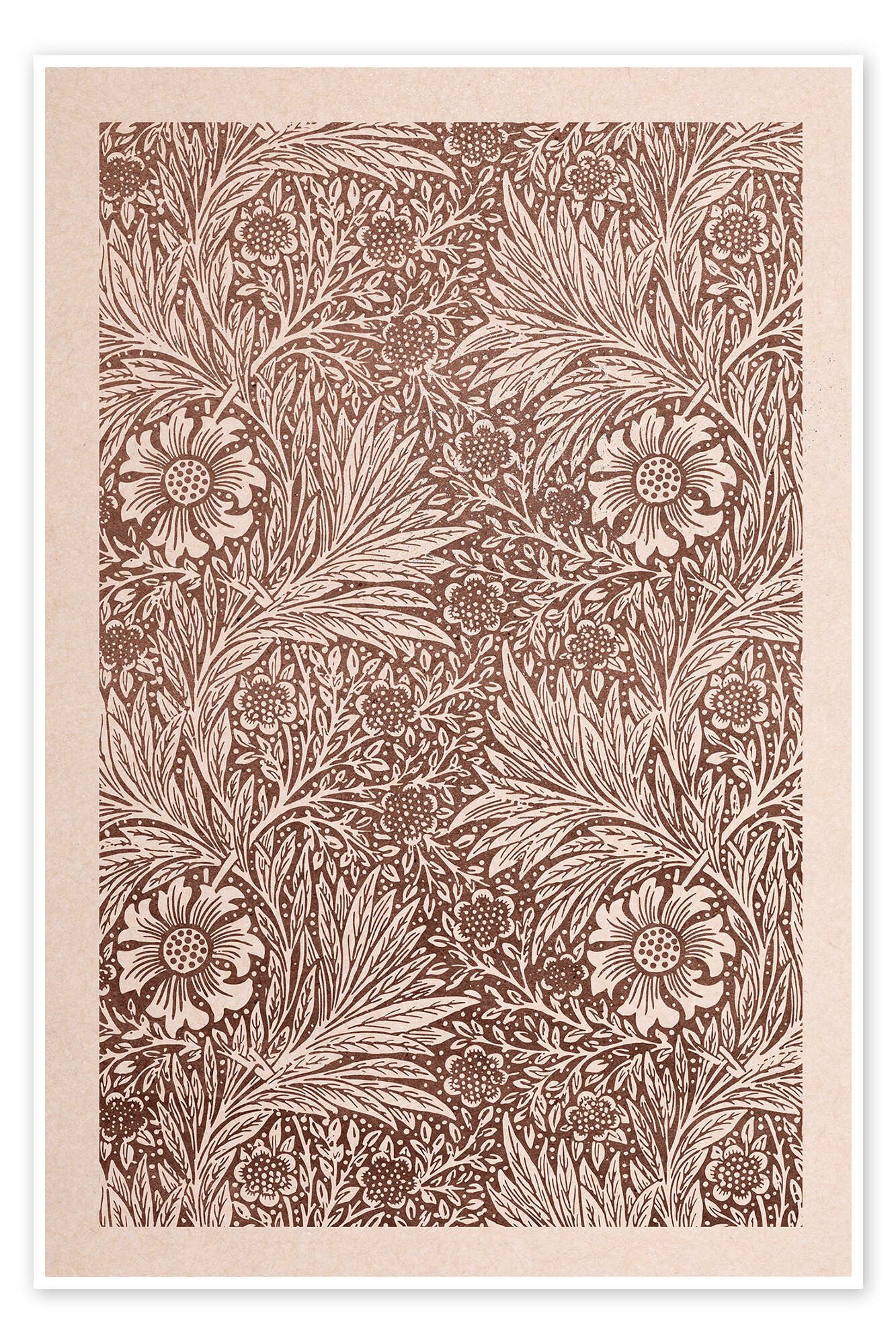 Posterlounge Wandbild Ringelblume, beige, William Morris, erhältlich als Poster, Leinwandbild, Wandsticker oder Acrylglasbild