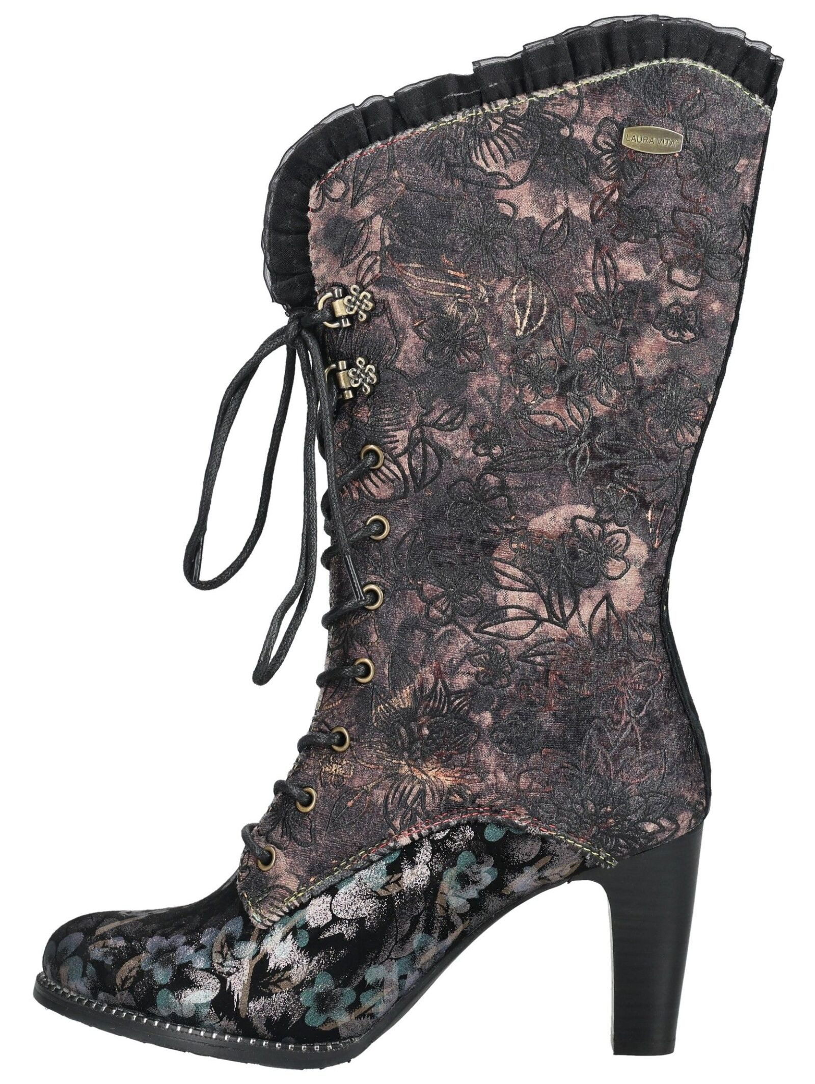 LAURA VITA LAURA VITA Stiefel Leder/Textil High-Heel-Stiefel – Bild 2 von 5