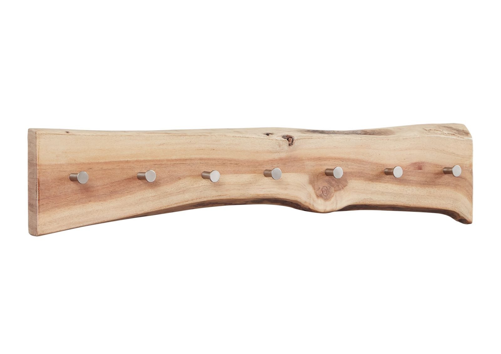 Massivmoebel24 Wandgarderobe (Garderobenleiste Akazie 70x5x10 natur lackier günstig online kaufen