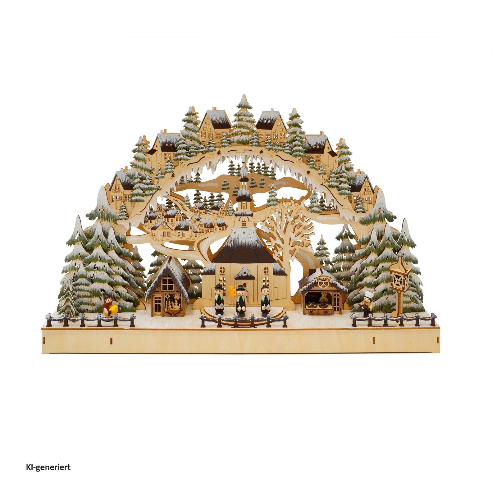 HTI-Living Schwibbogen Lichterbogen LED Dorfmomente (1-tlg), Schwibbogen Weihnachtsdeko
