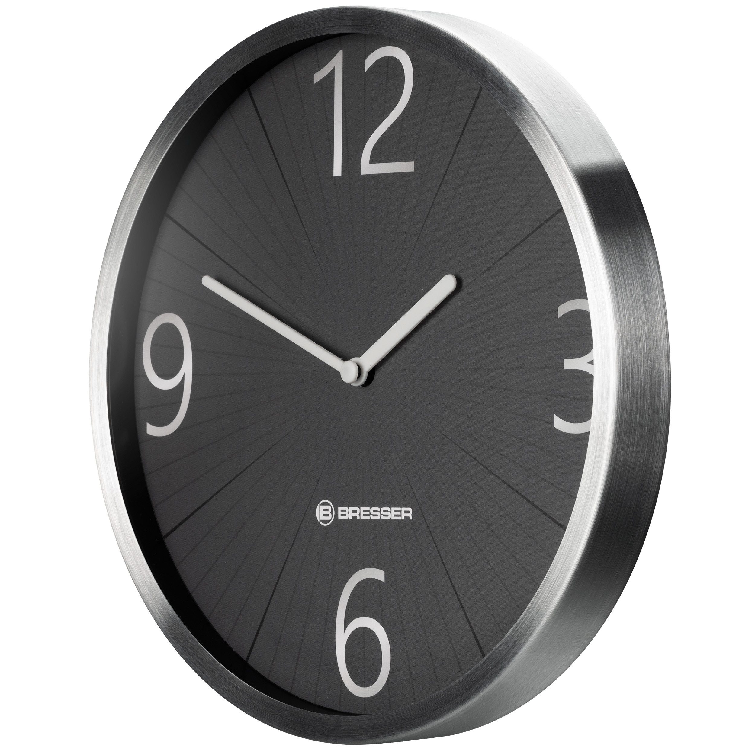 BRESSER Wanduhr BRESSER MyTime Funkwanduhr 25 cm anthrazit