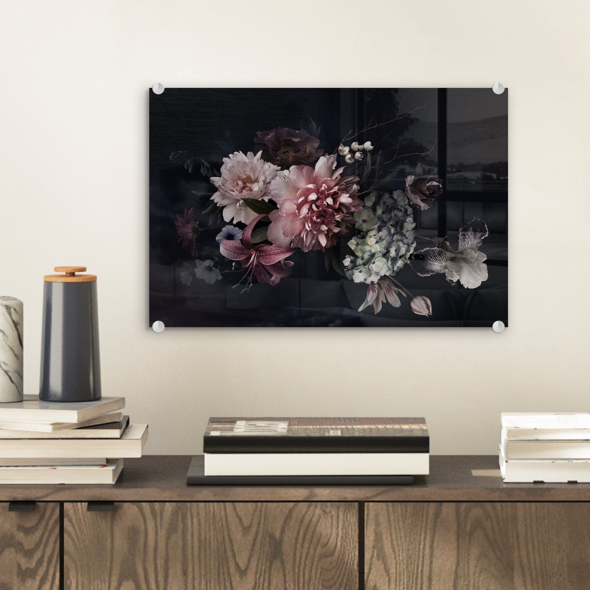 MuchoWow Acrylglasbild Blumen - Vintage - günstig online kaufen