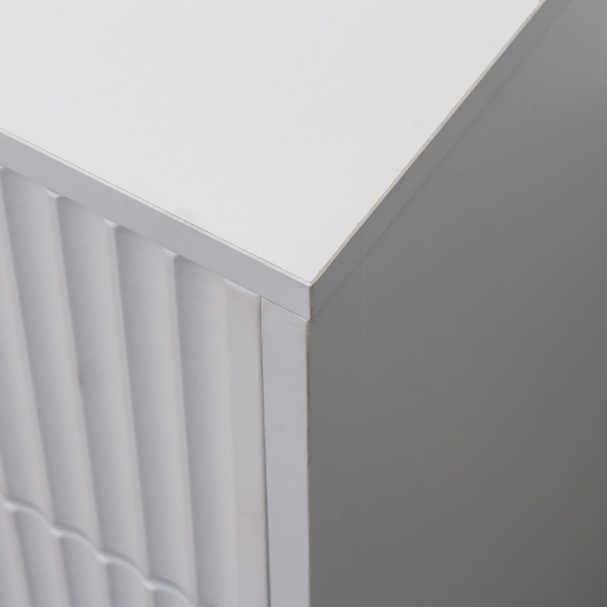 Gotagee Anrichte Doppeltür 3-Schubladen Schrank Wohnzimmerschrank Küchenschränke, 160x40x78 cm; Mit Metallfüße; dreifache Gleitschiene