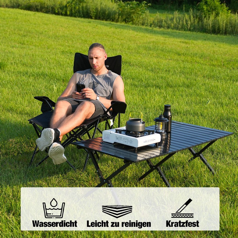 CITYSPORTS Campingtisch Campingtisch Klappbar, Klapptisch Ultra Leichte, Falttisch Tragbar, Faltbar Camping Table Outdoortisch Groß, 120x60x44cm – Bild 4 von 5