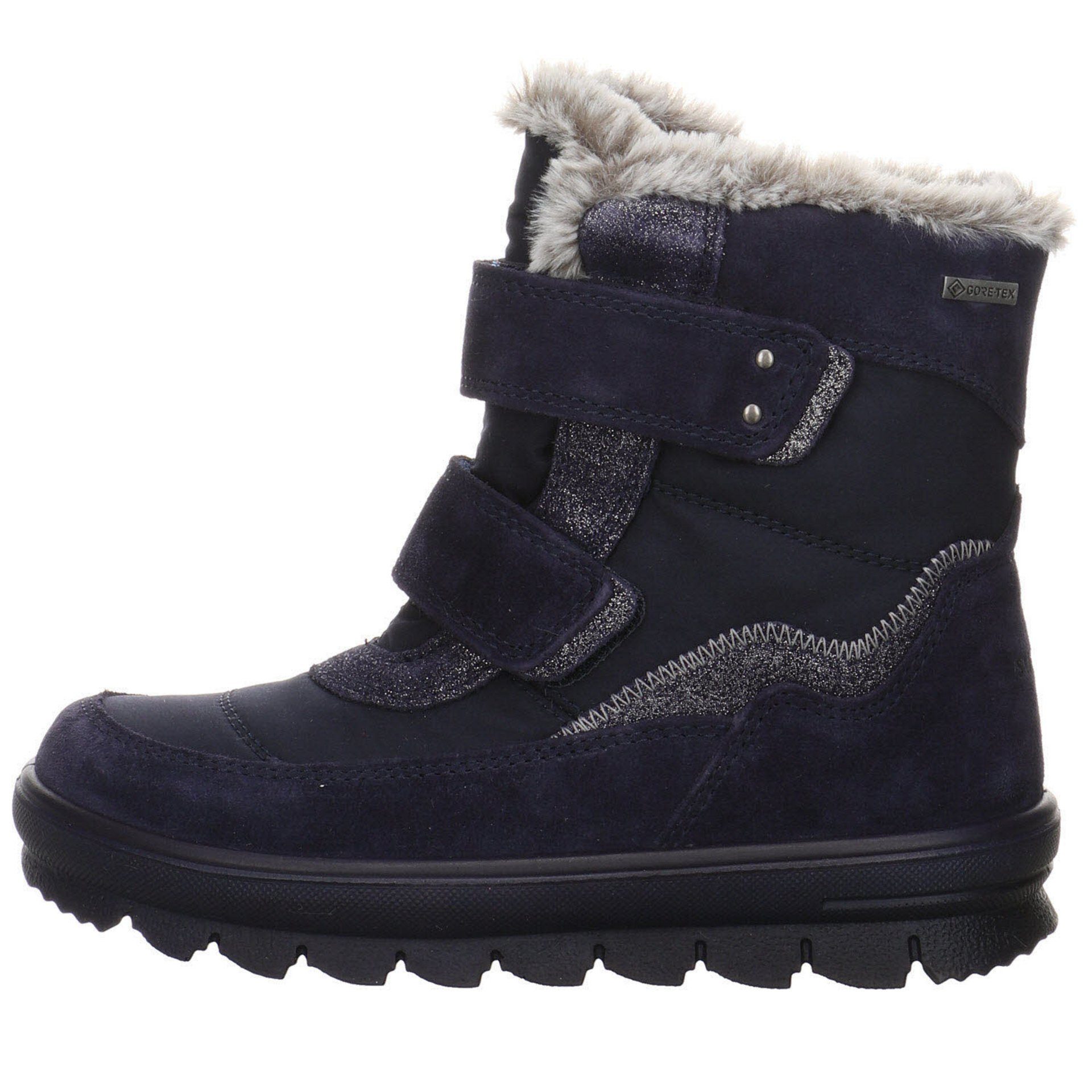 Stiefel (20401636) uni Superfit blau Leder-/Textilkombination Boots Leder-/Textilkombination