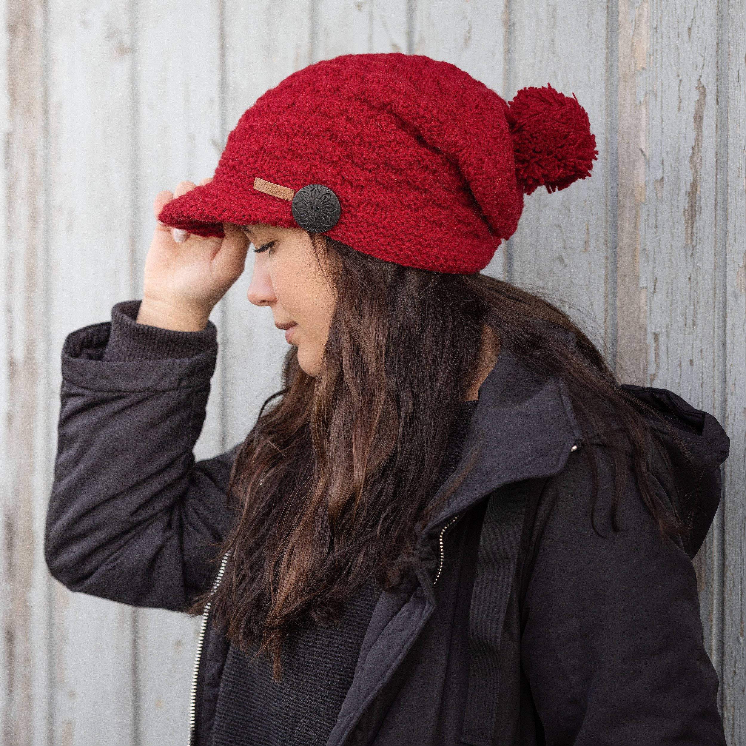 McRon Strickmütze Wollmütze Modell Mika mit Fleece gefüttert