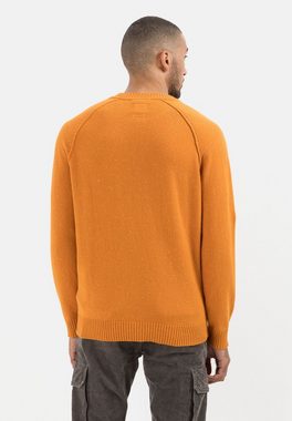 camel active Strickpullover mit Rundhalskragen Kontrastnaht