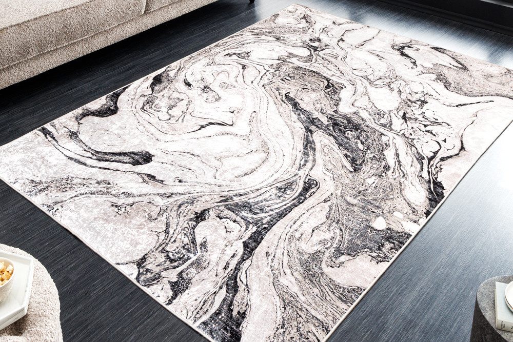 riess-ambiente Designteppich ART RUGS 230x160cm weiß grau · Kurzflor-Teppich im modernen Design, rechteckig, Höhe: 8 mm, Wohnzimmer · Fußbodenheizung-geeignet · Indoor · Grafikmuster