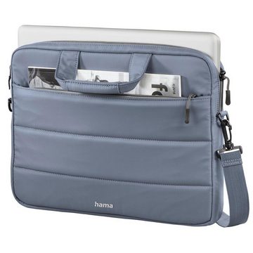 Hama Laptoptasche Notebook Tasche bis 36 cm (14,1 Zoll), Farbe Grau, Mit Tablet- und Dokumentenfach, Organizerstruktur und Trolleyband