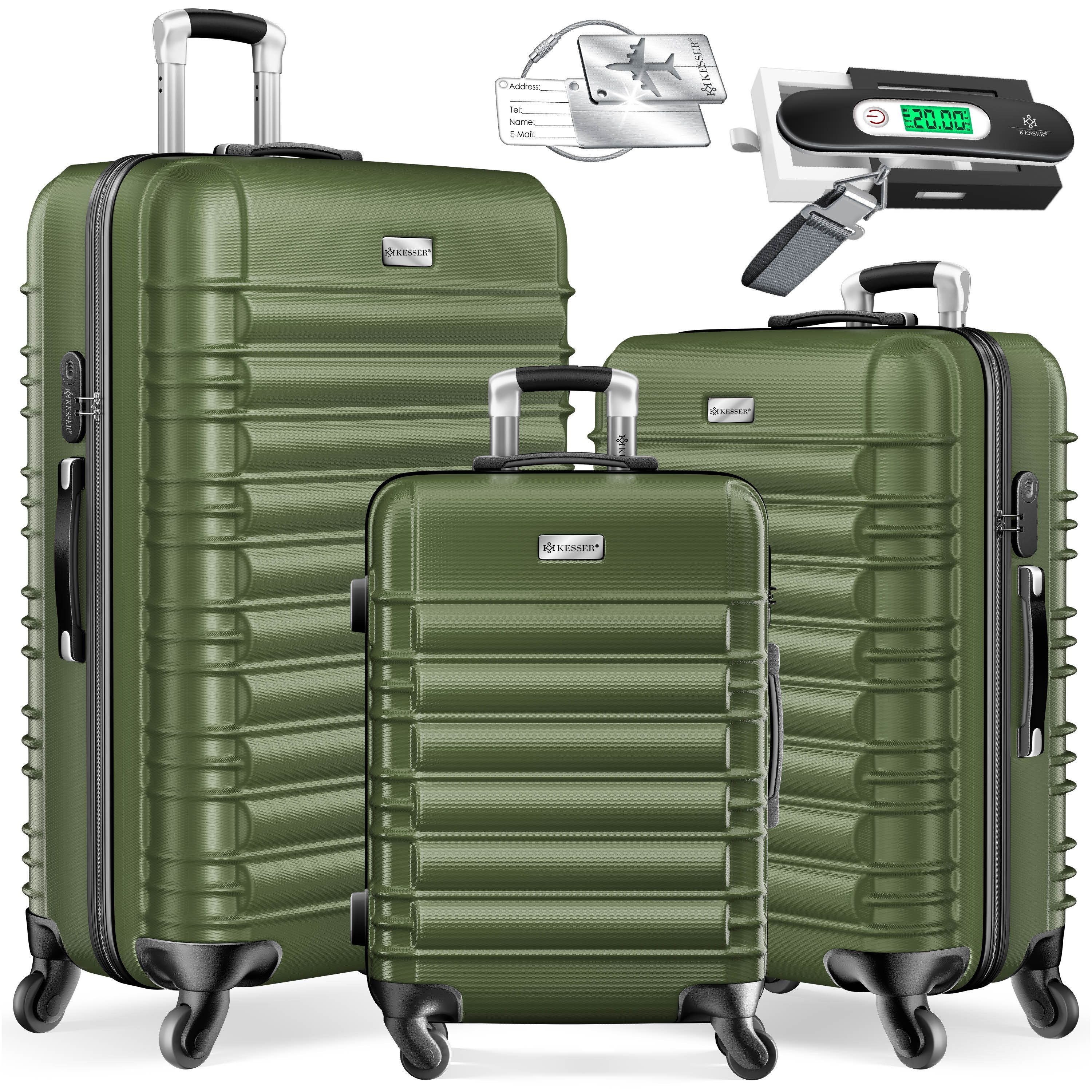 KESSER Kofferset, 4 Rollen, 3tlg. Hartschalenkofferset Hartschalenkoffer Reisekoffer Set