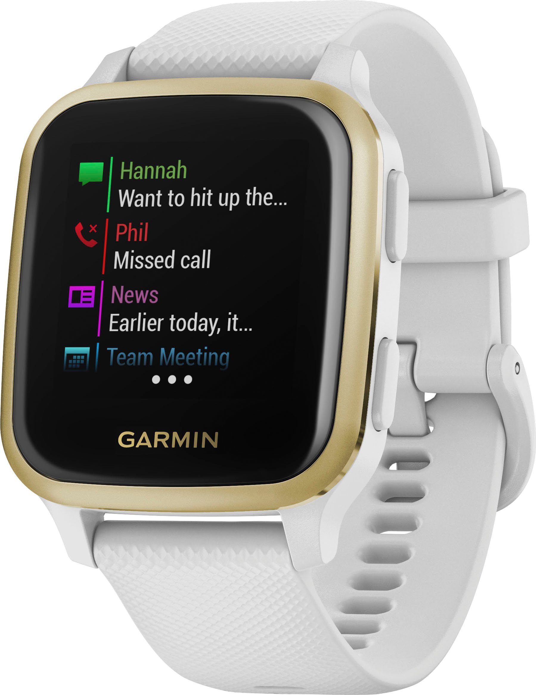 Garmin VENU SQ weissgold Smartwatch