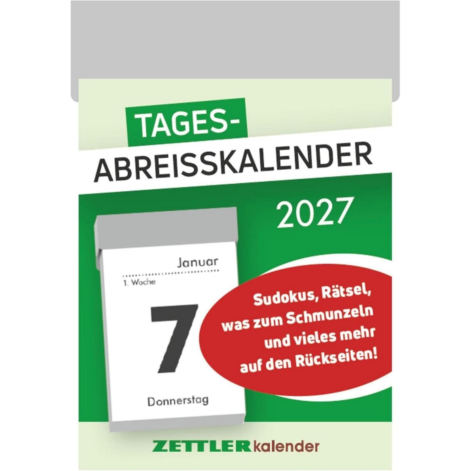ZETTLER Abreißkalender ZETTLER Tagesabreißkalender S 2027 4,1x5,9 cm mit Sudokus