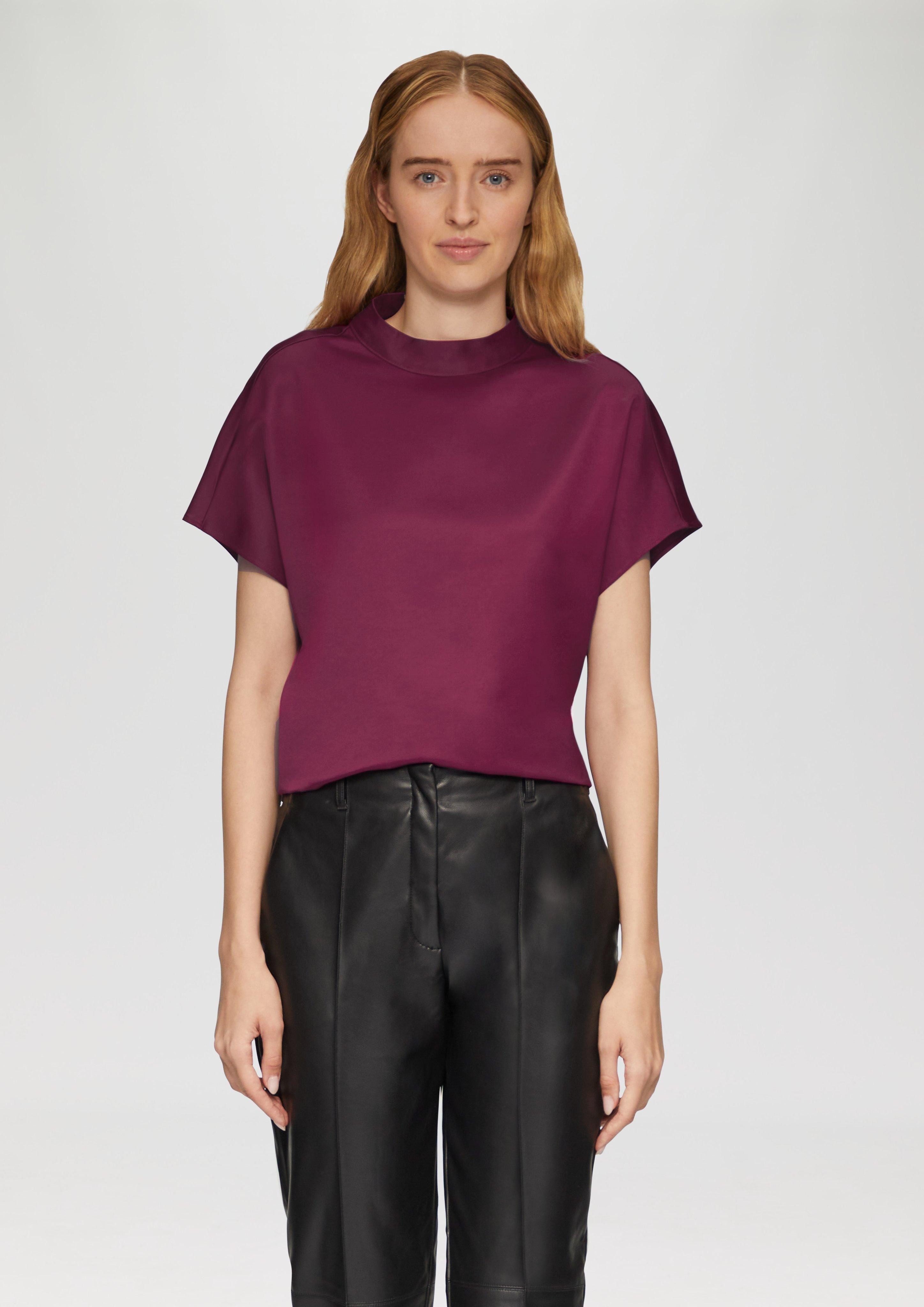 s.Oliver BLACK LABEL Kurzarmbluse Satinbluse im günstig online kaufen