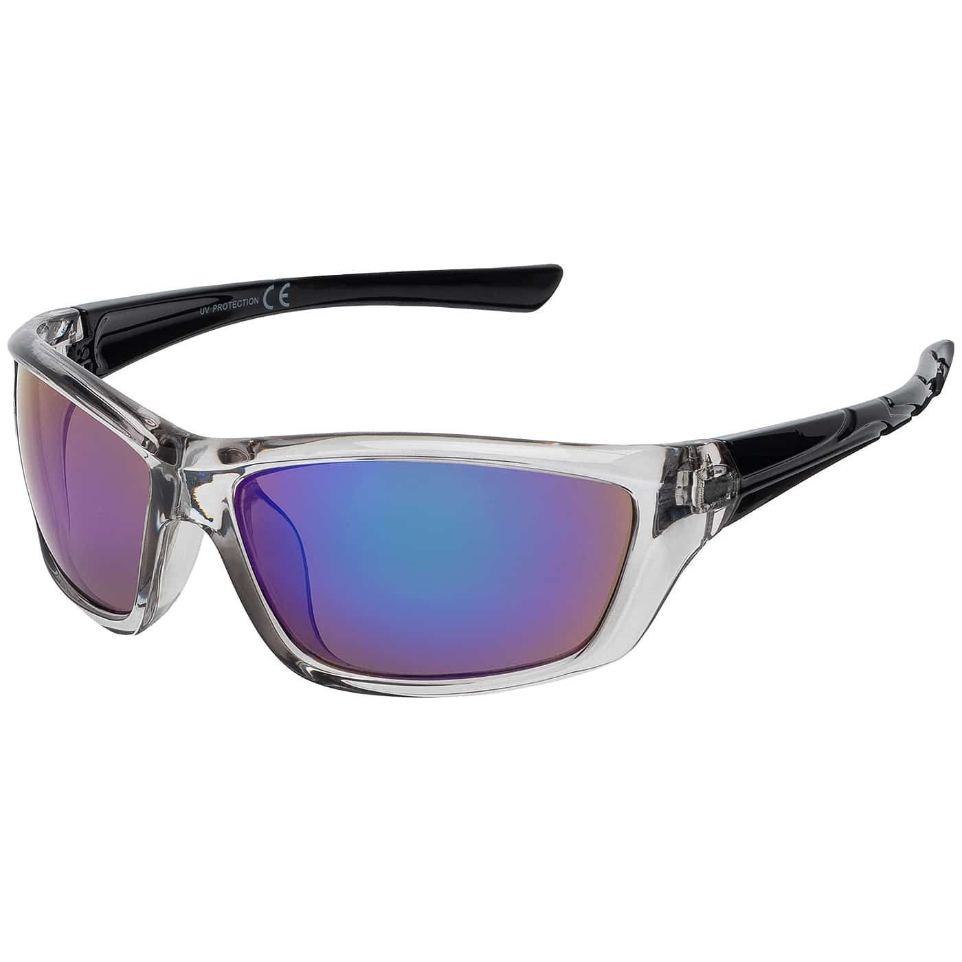 BEZLIT Eyewear Pilotenbrille Unisex Sonnenbrille Sportlich verspiegelt (1-St) mit schwarzen Linsen, Rot/Gelb, Blau und Blau Lila