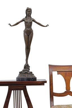 Aubaho Skulptur Bronzeskulptur erotische Kunst Erotik Bikini im Antik-Stil Bronze Figu