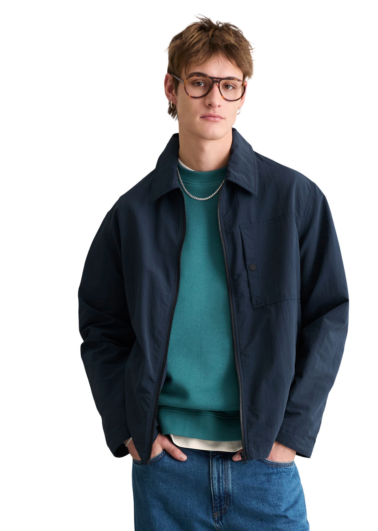 Marc O'Polo DENIM Outdoorjacke aus wasserabweisendem Recycling-Material