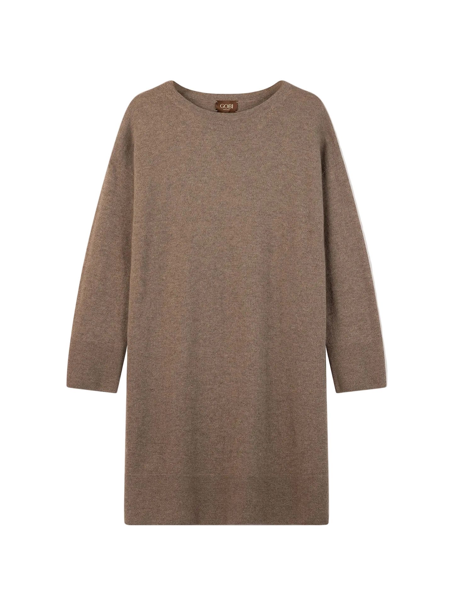 GOBI Cashmere Strickkleid Strickkleid mit Rundhalsausschnitt