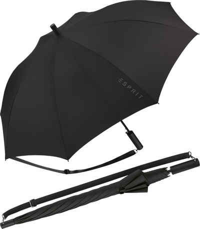 Esprit Langregenschirm Umhängeschirm Slinger mit Automatik und Tragegurt, groß-stabil