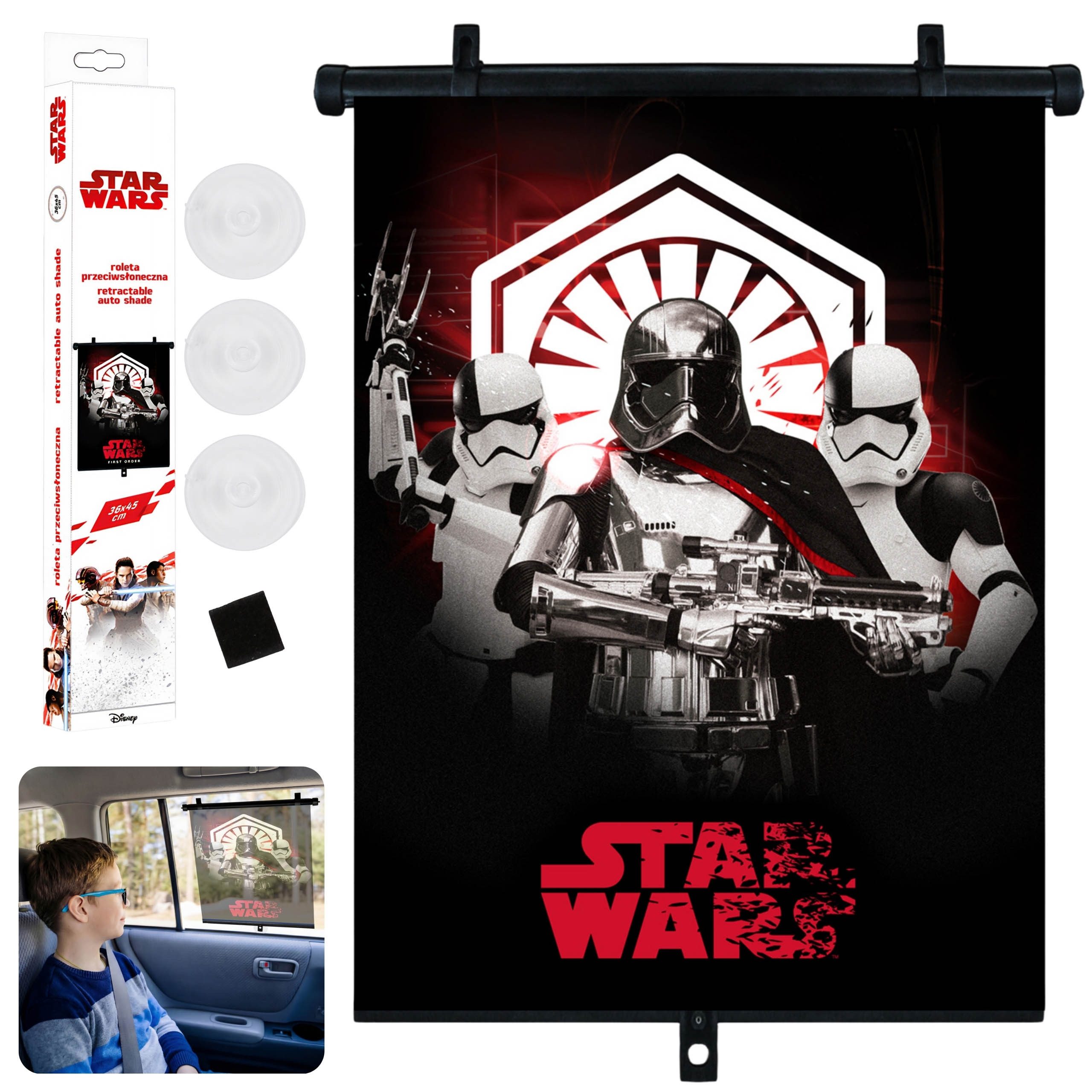 Star Wars Autosonnenschutz STAR WARS Stormtrooper Sonnenschutzrollo Autofenster 36×45 cm