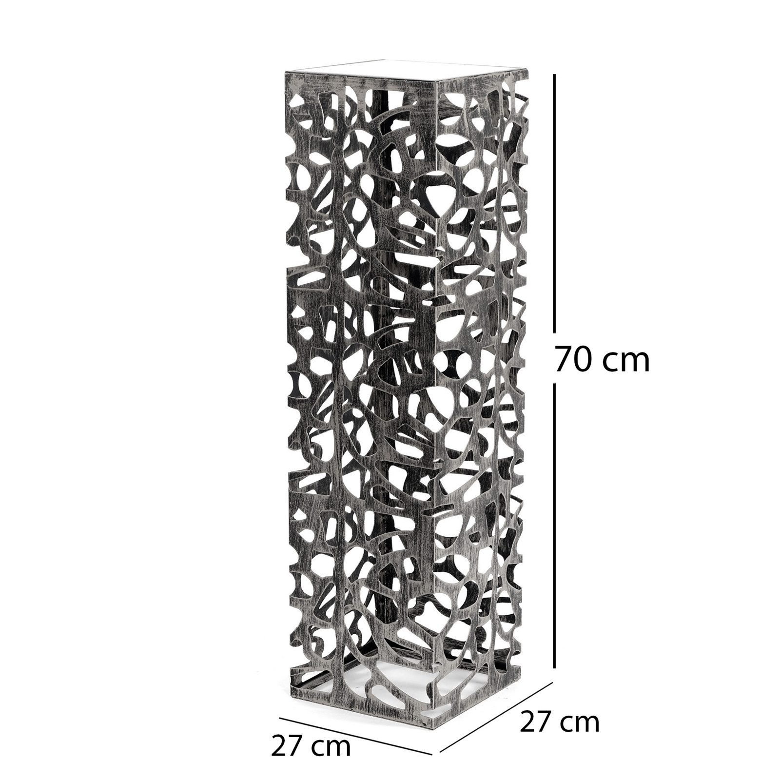 DESIGN DELIGHTS Dekosäule DEKO SÄULE "ENZA", 70 cm, antik-silber, Dekofigur günstig online kaufen