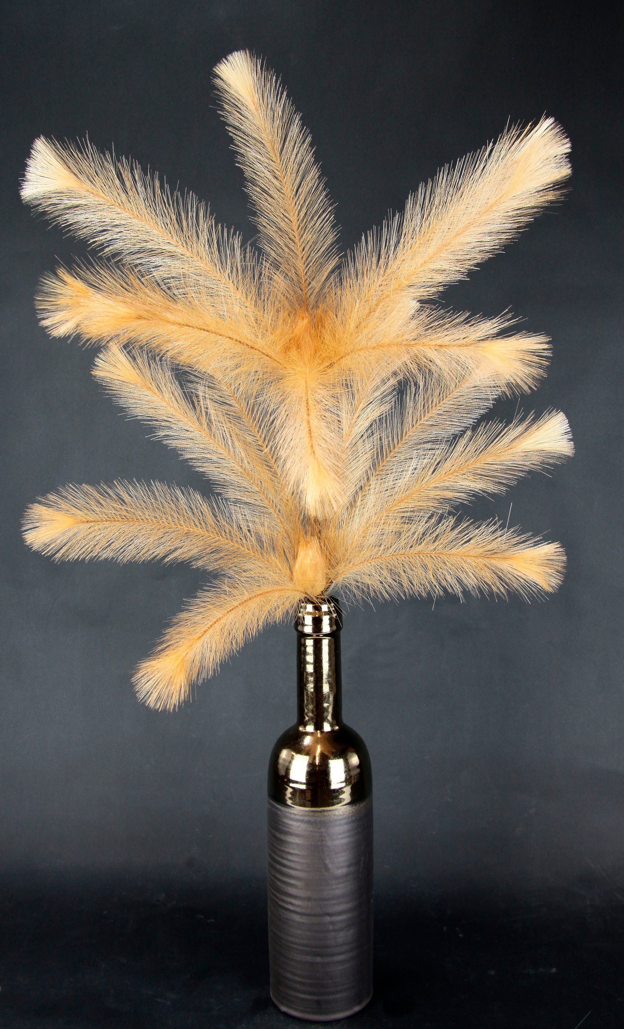 Kunstzweig Federzweig, I.GE.A., Höhe 80 cm, In Keramikvase
