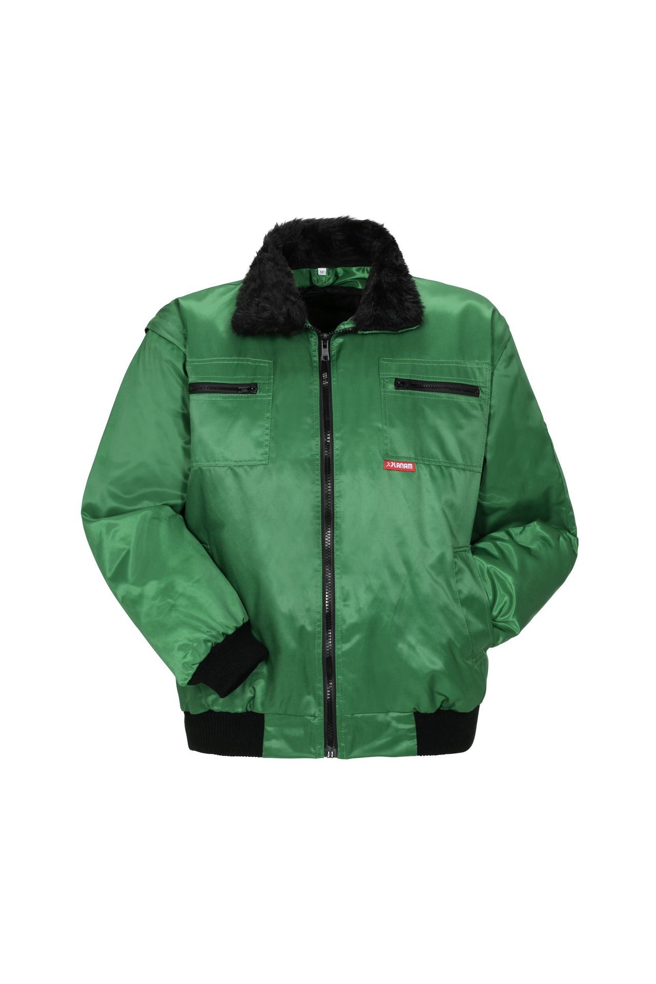 Planam Arbeitsjacke PLANAM Gletscher-Comfortjacke OUTDOOR Webpelzfutter Grün