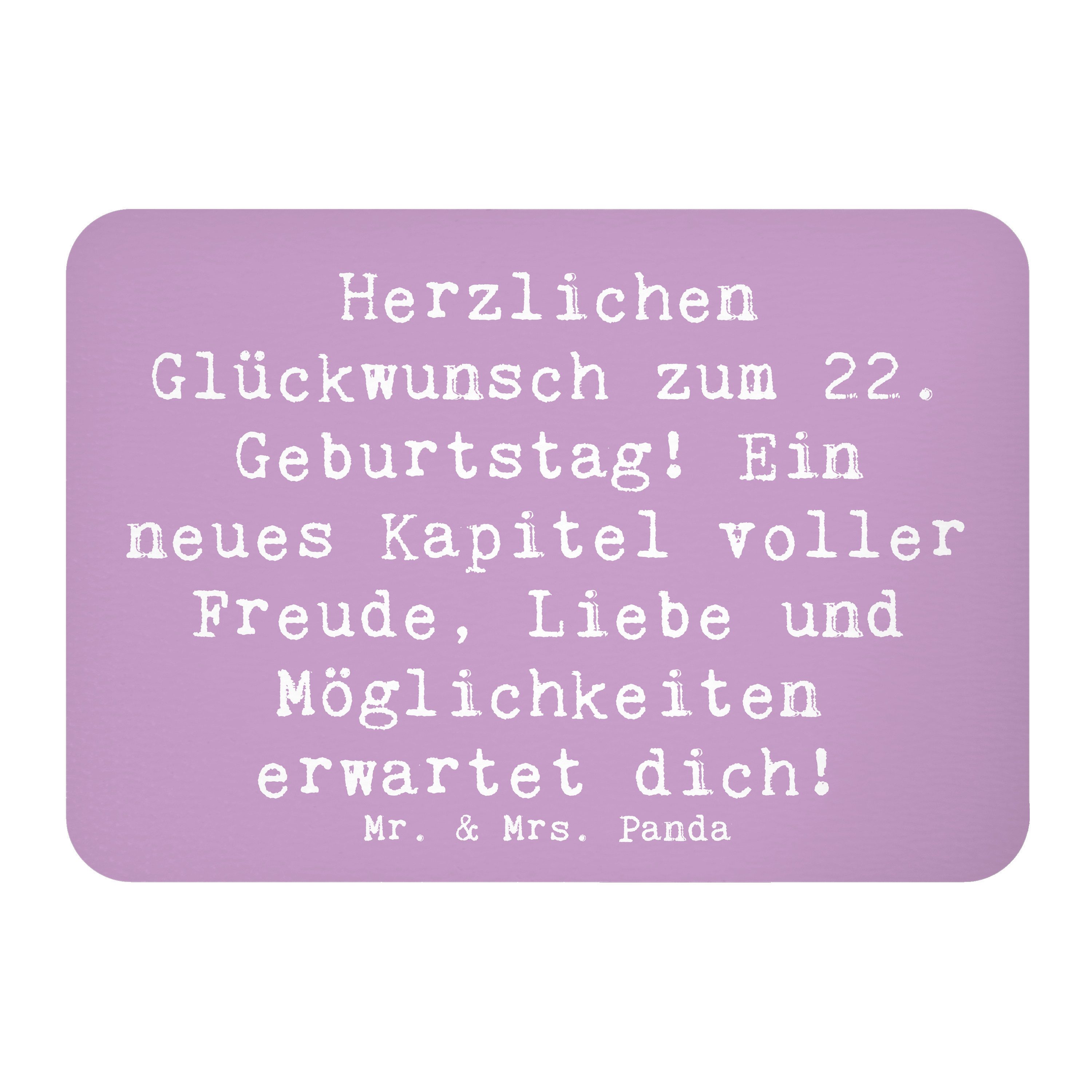 Magnet Spruch 22. Geburtstag - Lavendeltraum - Geschenk, Entdeckungen, Leben