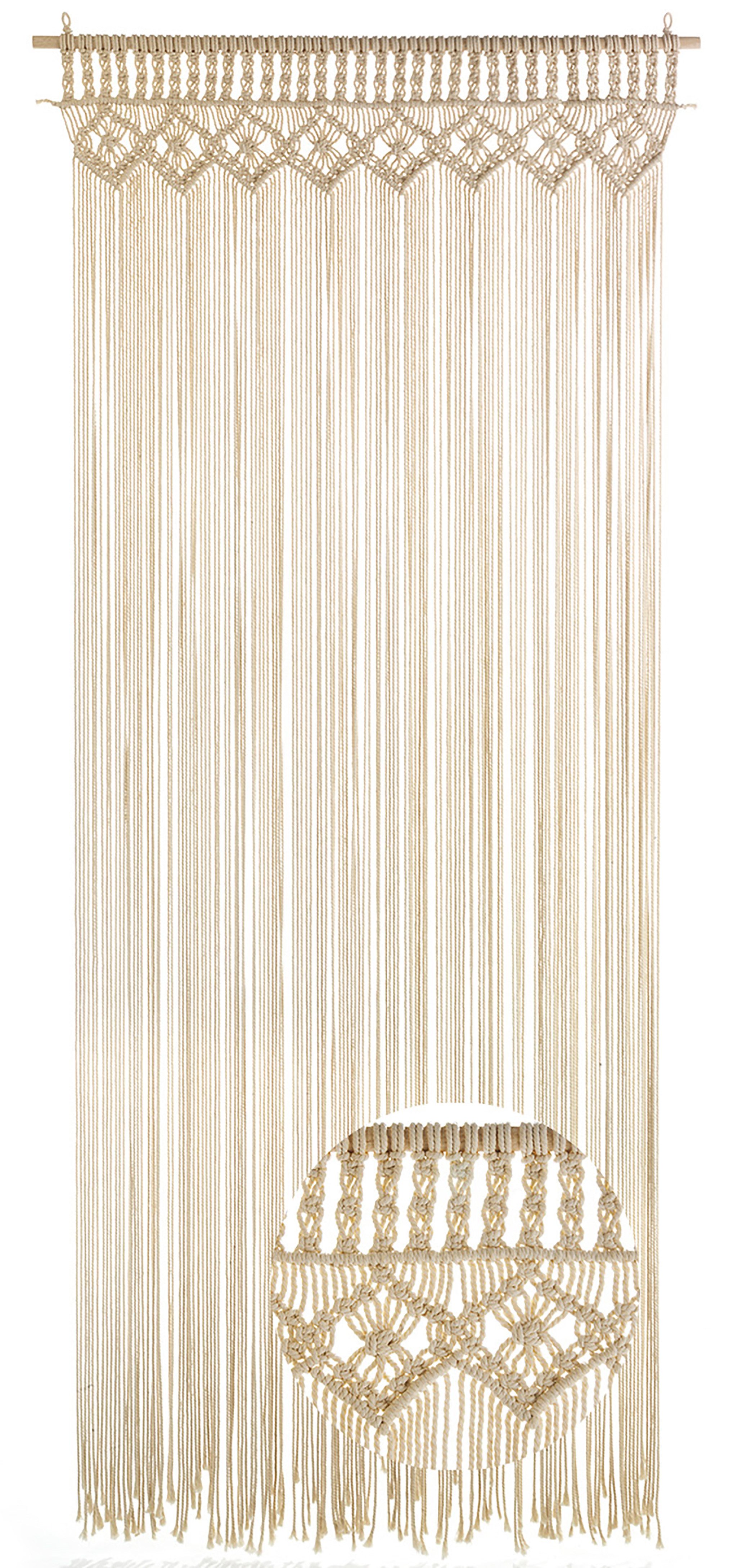 Kobolo Türvorhang Vorhang Insektenschutz TWINE beige 132 Stränge 95x210cm ( günstig online kaufen