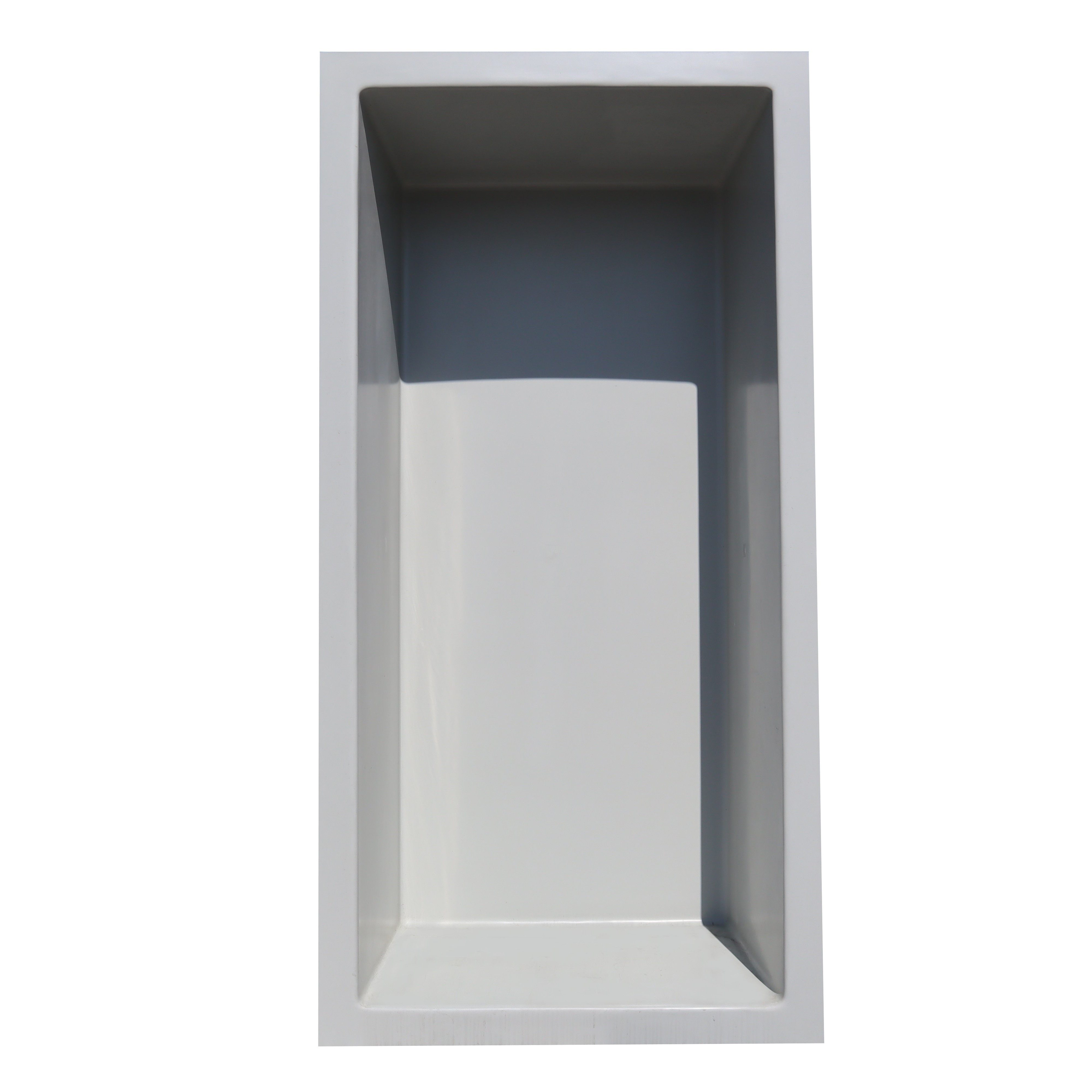 Wacredo Fertigteich GFK Rechteckbecken 240 x 120 x 60cm, BxLxH: 120x240x60 cm, 1200 l, Rechteckbecken, Teichbecken, architektonisch