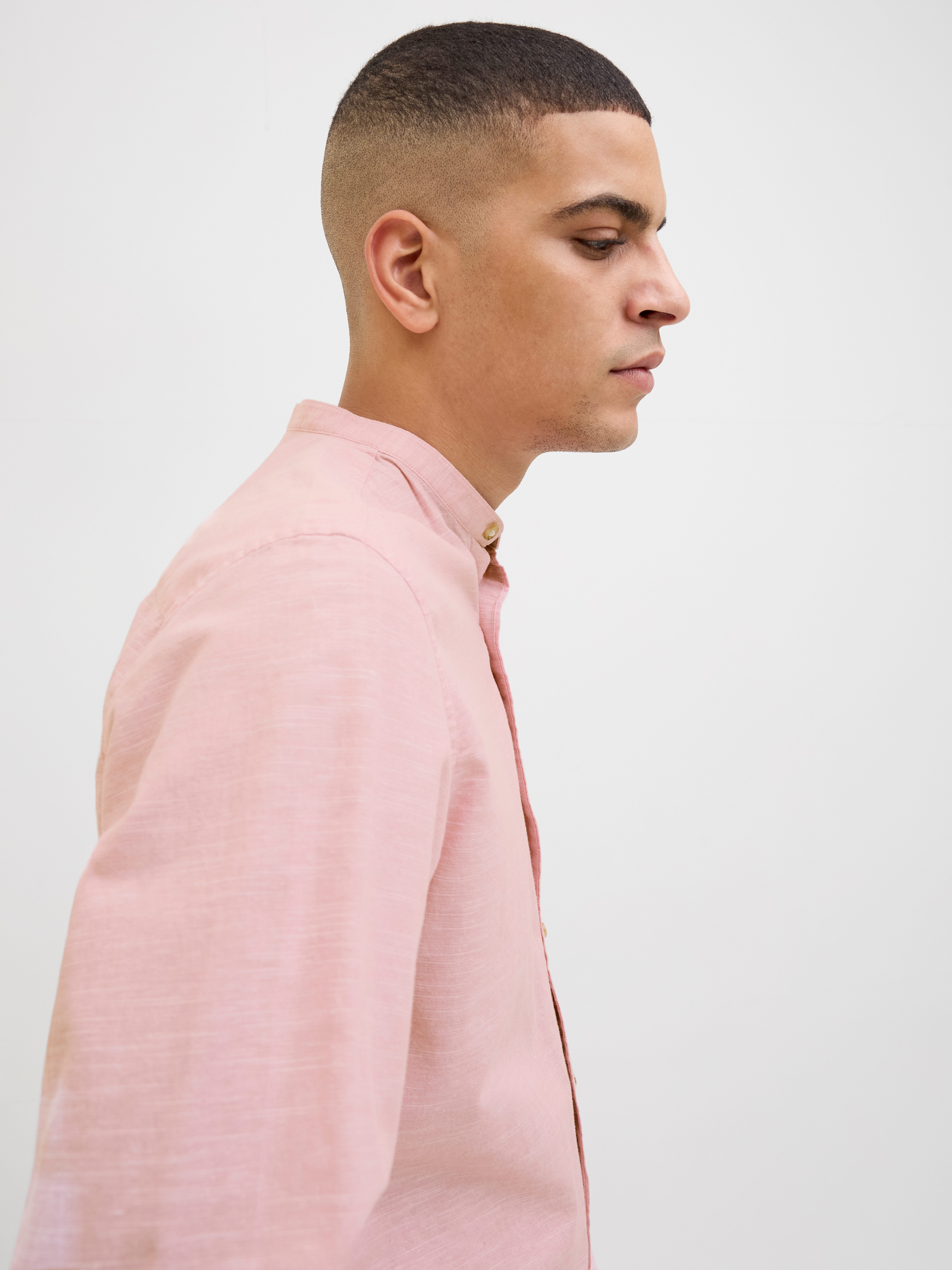 Jack & Jones Langarmhemd JJESUMMER BAND SHIRT LS SN mit Bandkragen günstig online kaufen