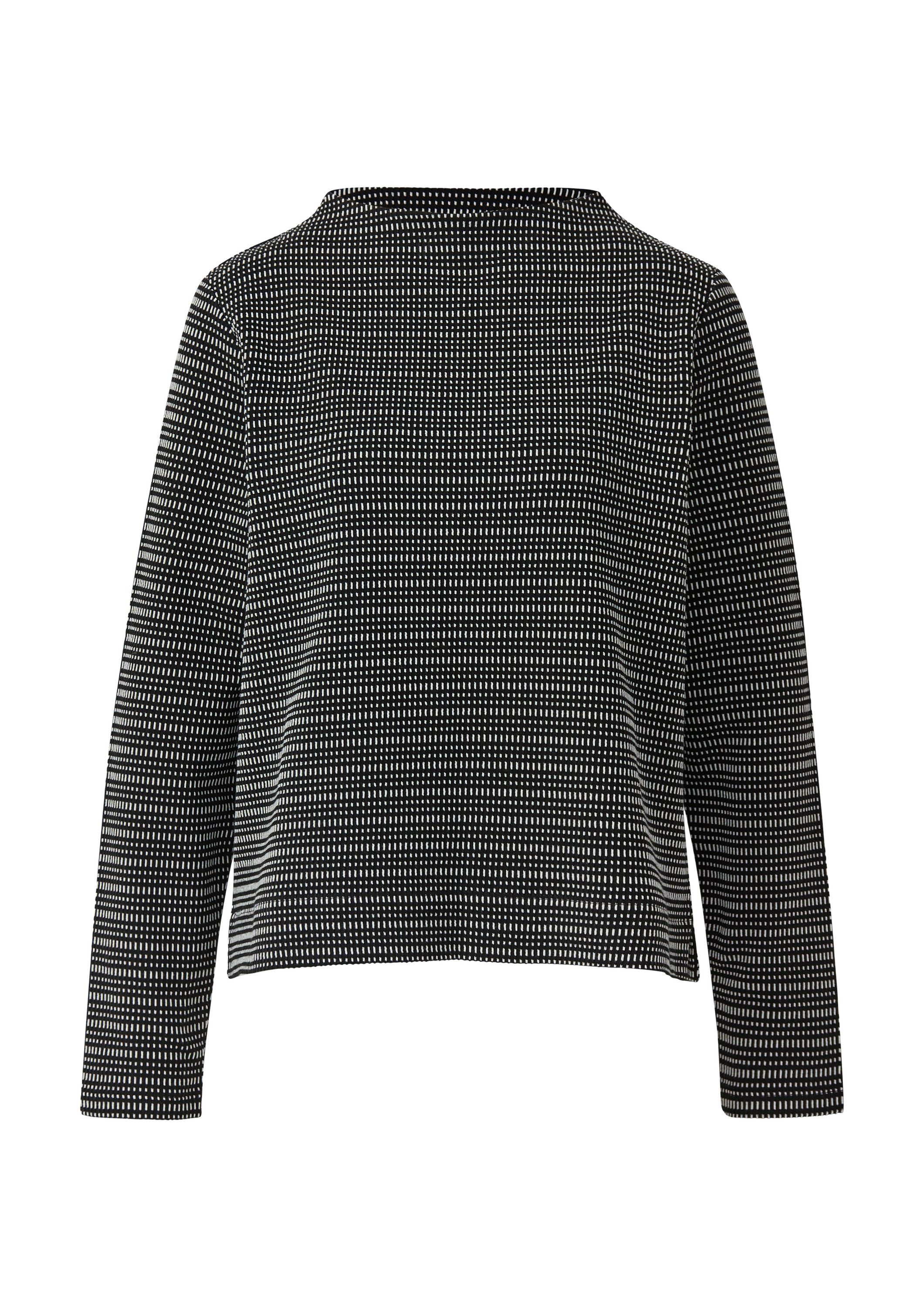 s.Oliver Langarmshirt T-Shirt Strukturiertes Longsleeeve mit Jacquard-Muste günstig online kaufen