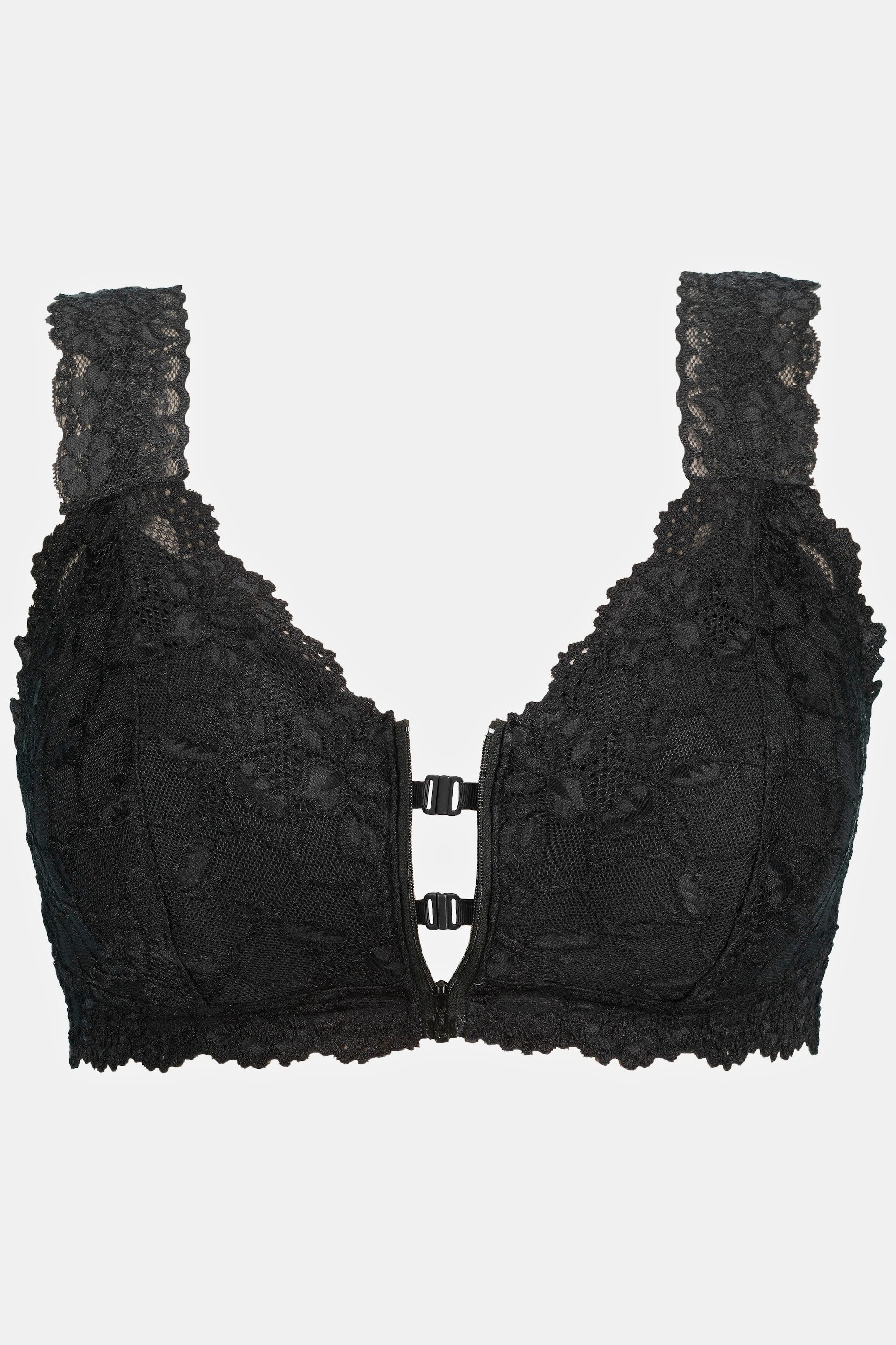 Ulla Popken Bustier Bralette Spitze Reißverschluss ohne Bügel