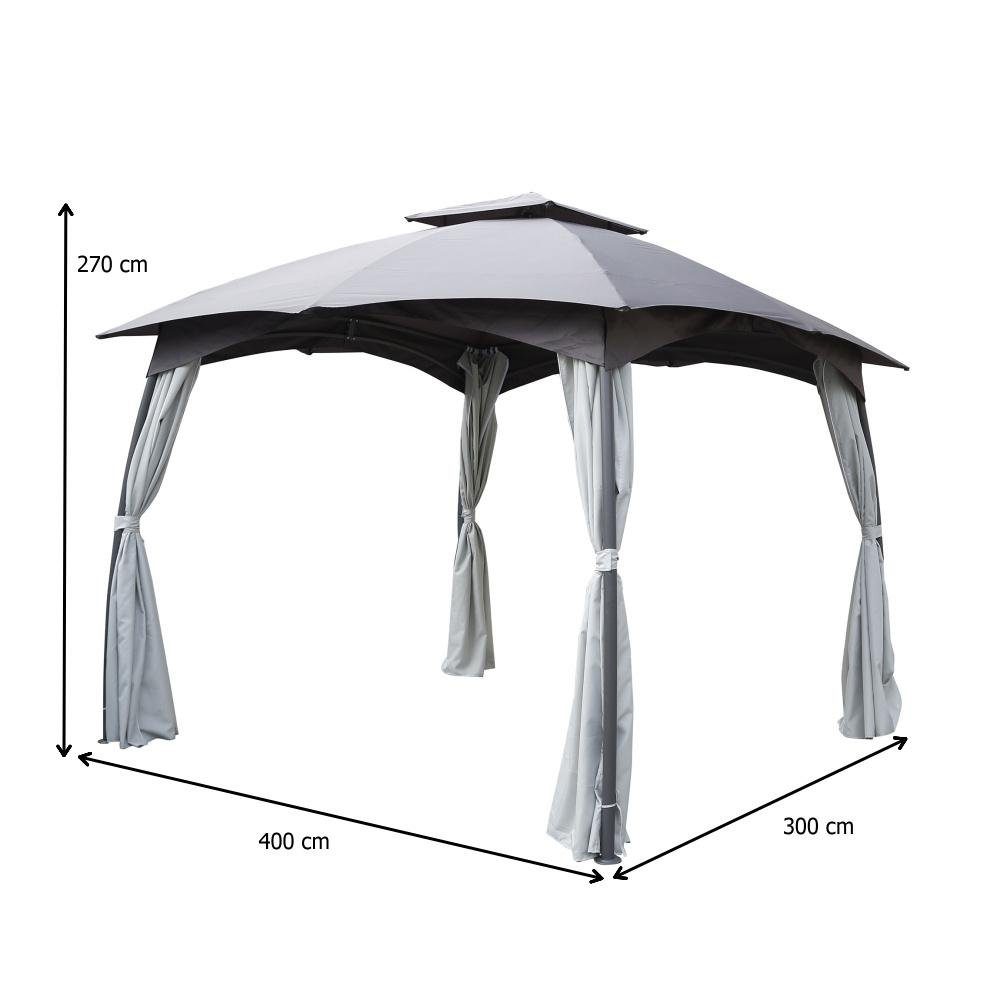 ONDIS24 Grillpavillon Gartenpavillon Gazebo, Maße ca. 3 x 4 x 2,7 (H) m, wa günstig online kaufen