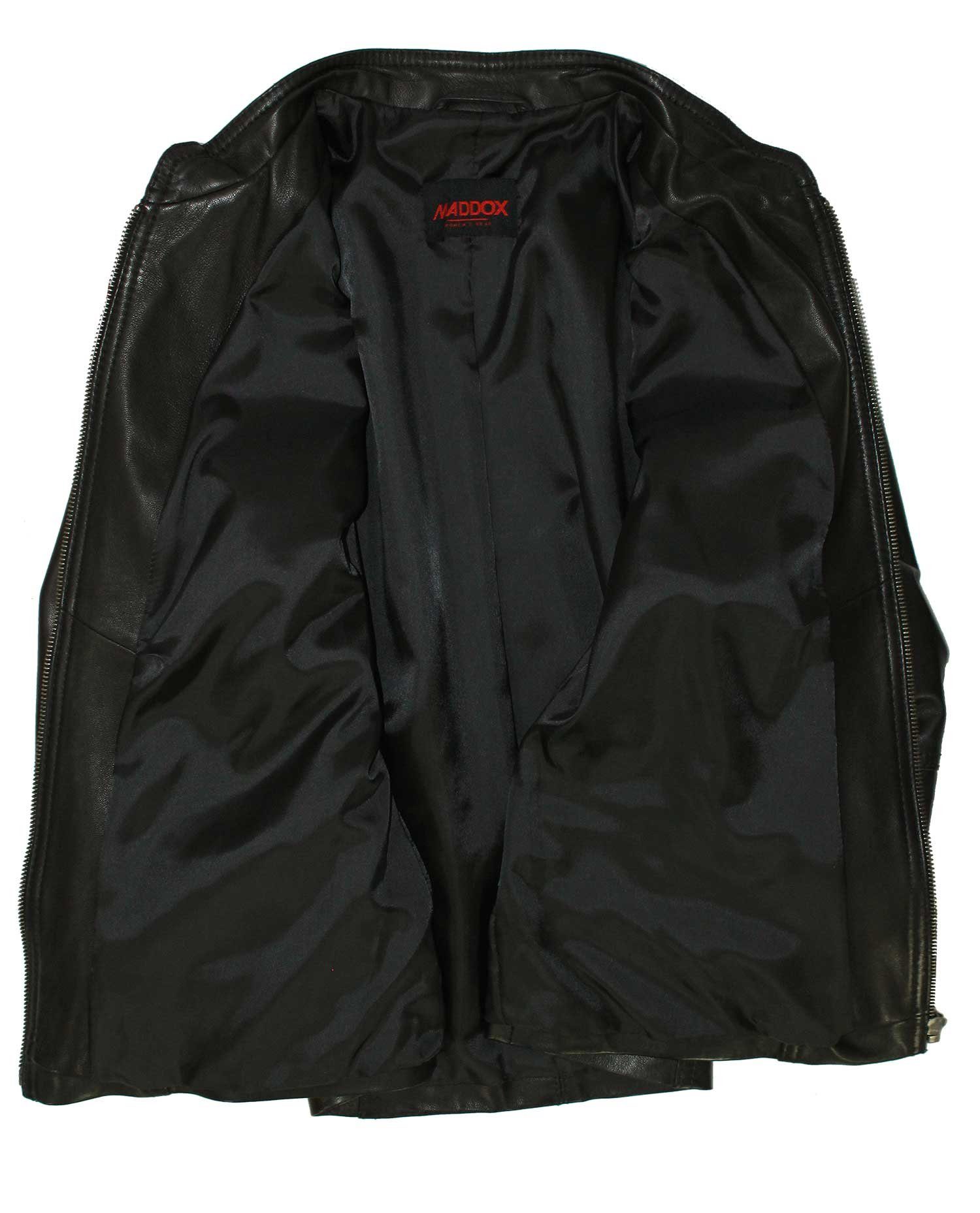 Maddox Lederjacke Clari MADDOX - Damen Lederjacke Lammnappa schwarz