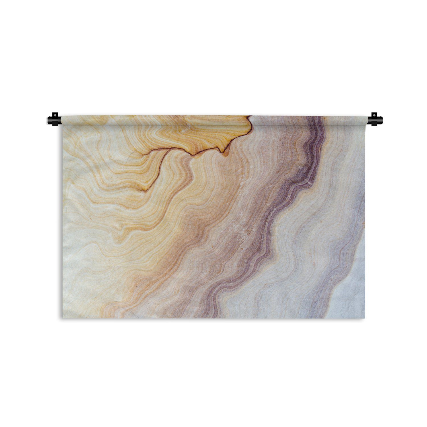 MuchoWow Wanddekoobjekt Marmor - Textur - Sandstein - Gold - Marmoroptik, Wanddeko für Wohnzimmer, Schlafzimmer, Kleid, Wandbehang, Kinderzimmer