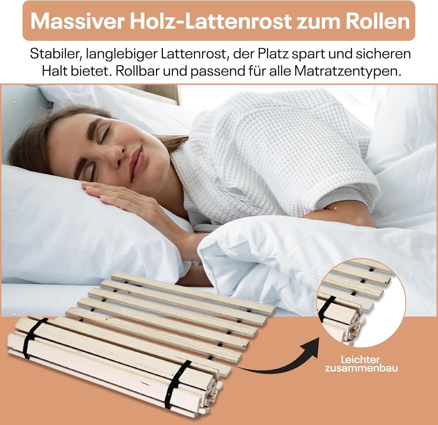 Rollrost Best For You Rollrost 80x160 cm–10 stabile Holzlatten aus Massivho günstig online kaufen
