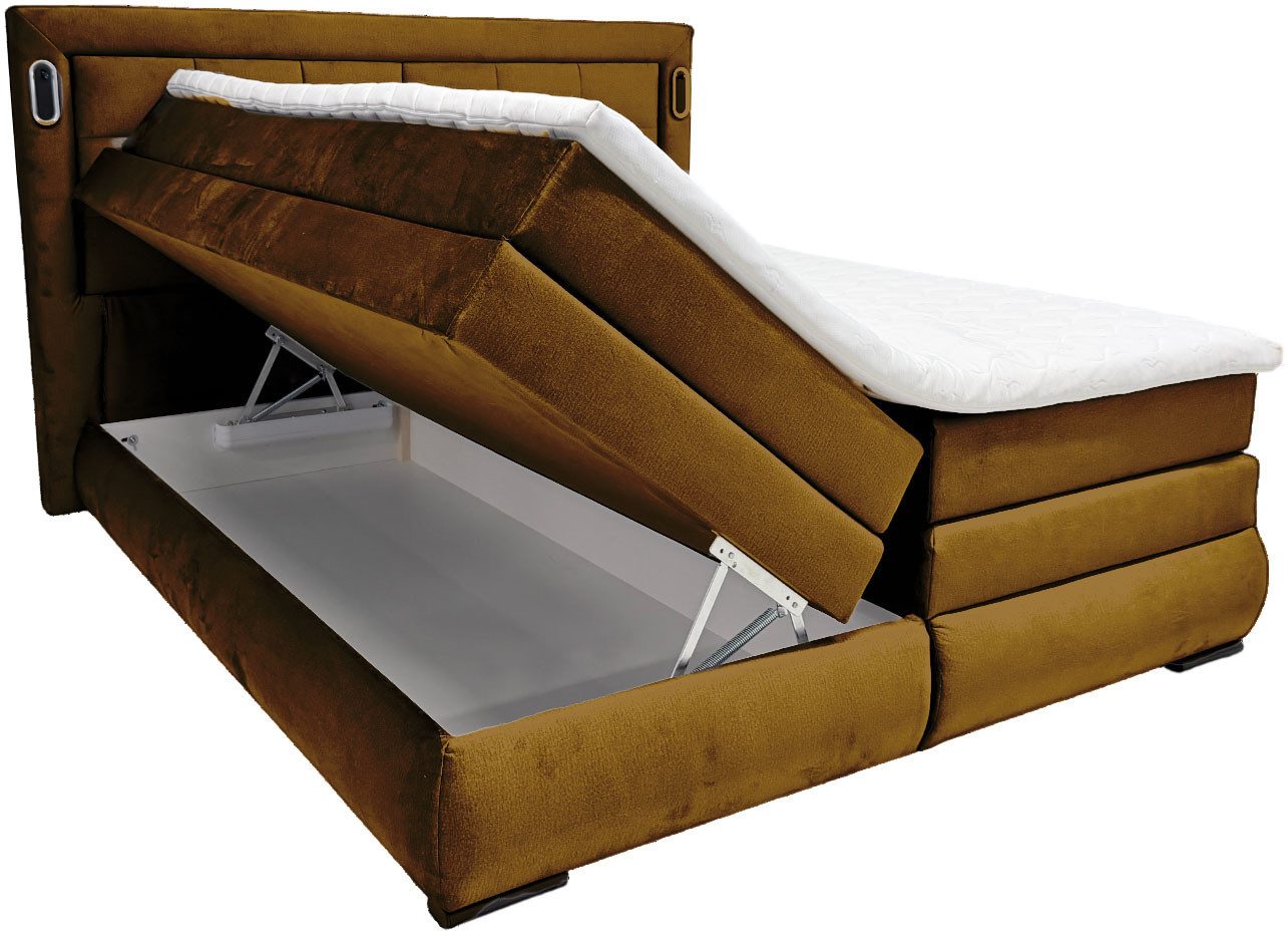 OTTO home Boxspringbett MIVVA, in H3, H4 oder Hmix H3/H4, wahlweise mit oder ohne LED-Leuchten