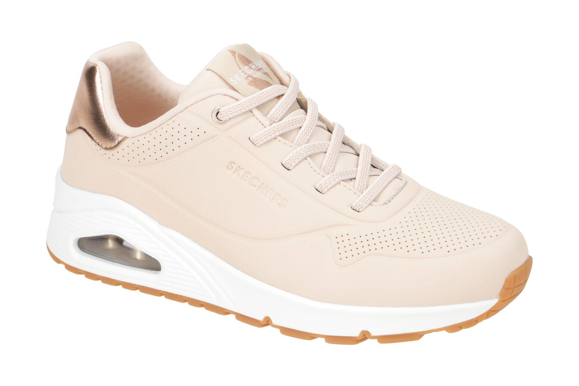 Skechers UNO GOLDEN AIR Sneaker Freizeitschuh, Halbschuh, Schnürschuh mit Metallic-Einsatz